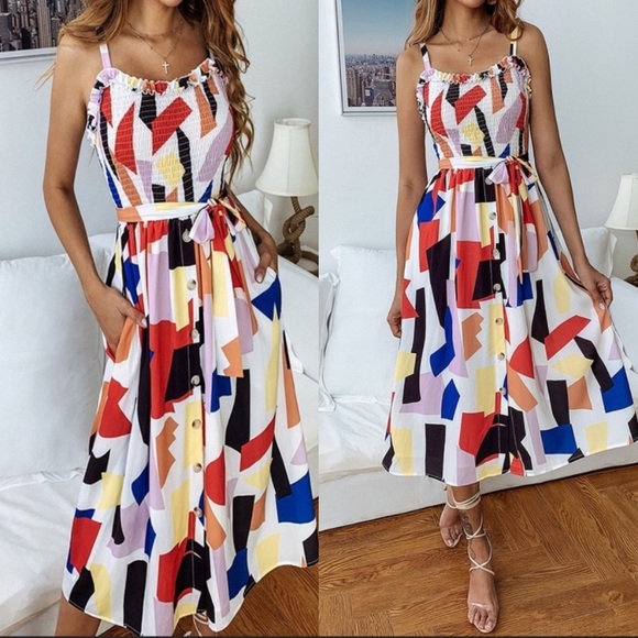 Sleeveless Fit & Flare Midi Dress | Boutique - Picture 4 of 8